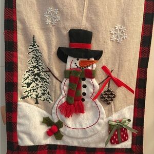 Festive Snowman Table Runner. 13x72”